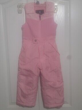 Spyder Girls 3T Pink Insulated Snow Bib Ski Snow Pants Fleece